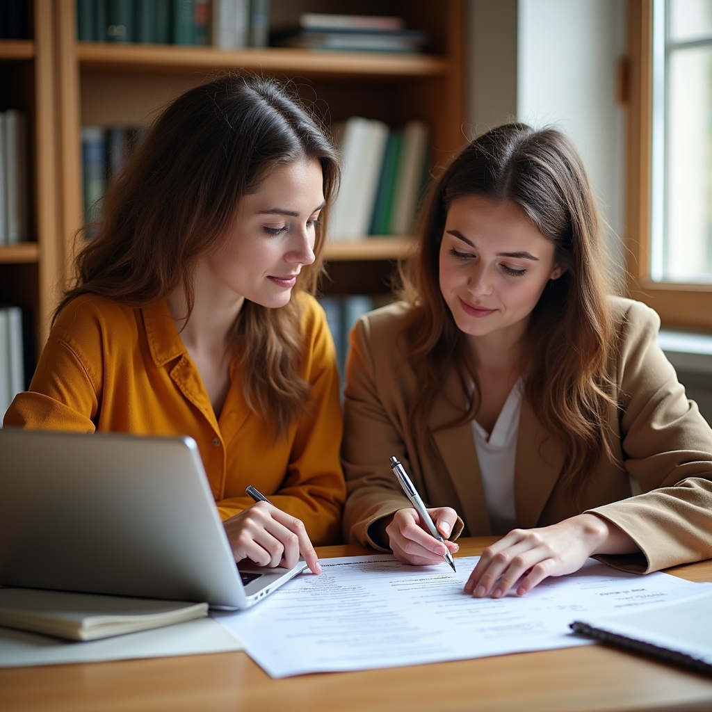 Cooperative members reviewing training documents together